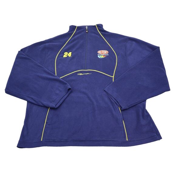 Chase Authentics Sweater Mens 2XL Blue Long Sleeve Side Pockest Chest Zipper - Picture 1 of 16